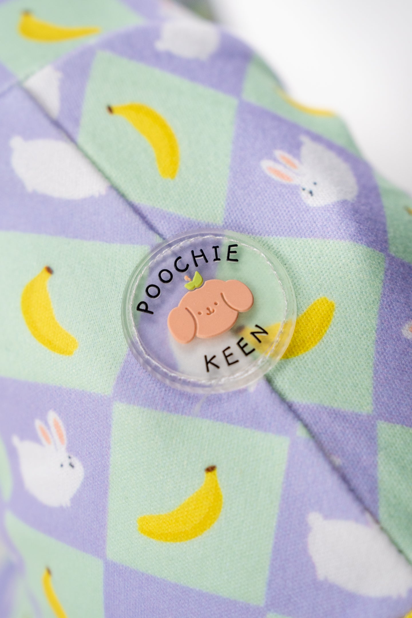 a close-up image of the funky pattern of the dog clothing.