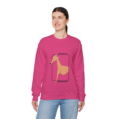 Cute Dog Graphic Sweatshirt | Greyhound jumper | Dog Lover Gift | Sighthound Clothes |  'The Urge to Vanish Briefly' Cozy Crewneck
